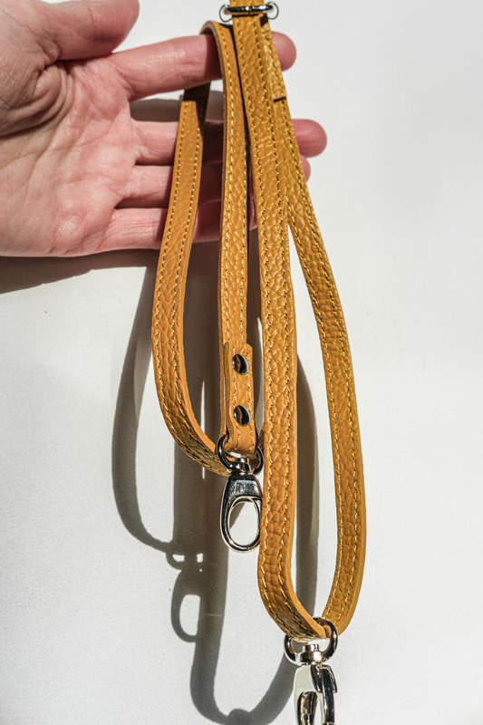 Handbag or phone strap 1 cm mustard