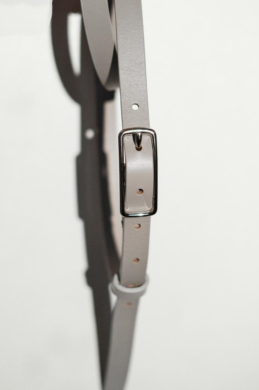 Belts 1.5 cm wide light grey